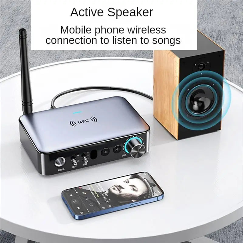 Hot-Bluetooth Receiver Transmitter 5.1 Stereo 3.5Mm AUX Coaxial RCA Wireless Audio Adapter Microphone Sing For TV Vue