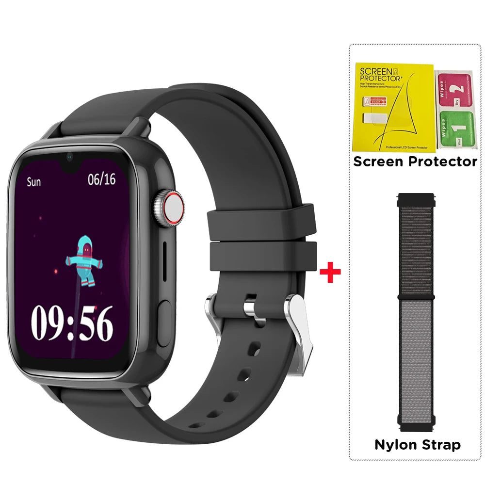 4G Smart Watch Kids GPS WiFi Postion Tracker 2-Way Video Call Voice Monitor SOS App Download Children Phone Watch Boy Girl Gifts Vue add strap film