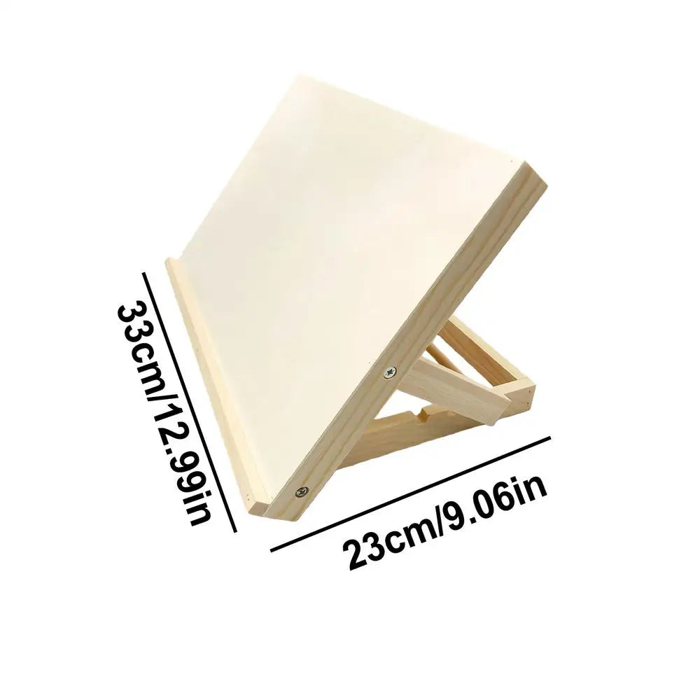 33*23*2.5cm Wooden Adjustable Tabletop Easel, Foldable Portable Painting Stand With Angle, S ketch Drawing Display Holder Vue A