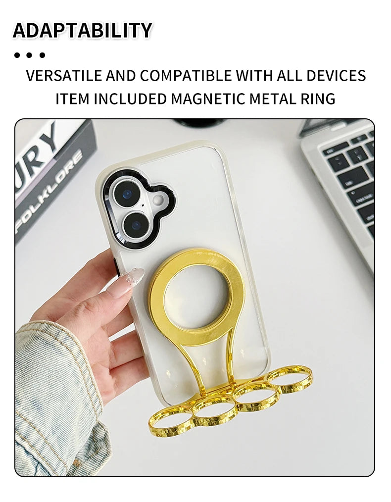tiger claw Dual Magnetic Phone Holder Stand, 360° Rotating Foldable Vue