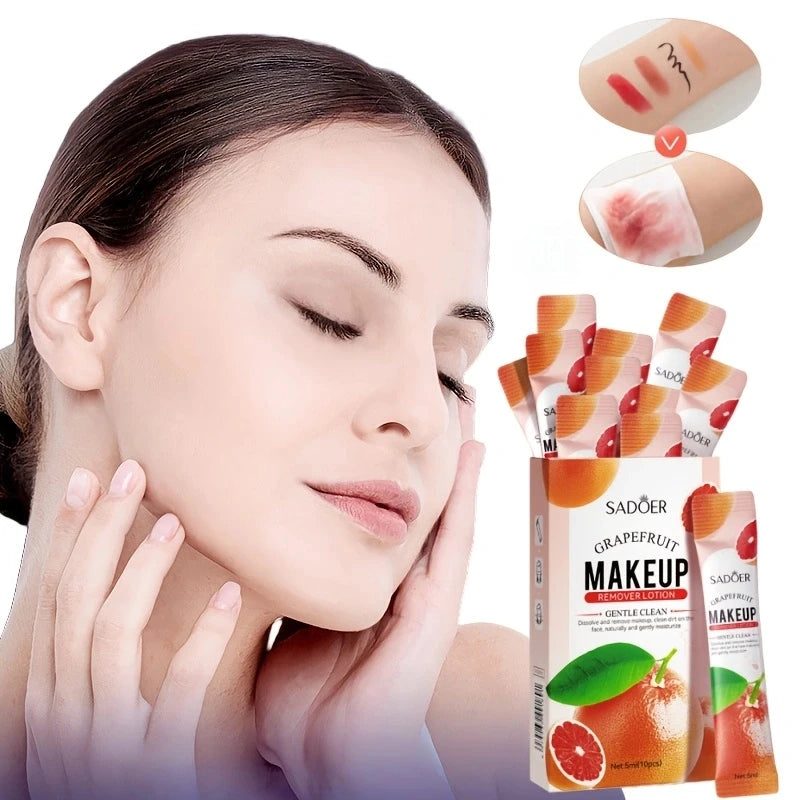 10/20 Pieces of Makeup Remover, Gently Removes Makeup from the Face, Lips, and Eyes, Refreshing and Lightweight, with a Gentle Formula Suitable for All Light Beige Skin Types, the Makeup Remover Oil Features a Simple Bottle D Vue