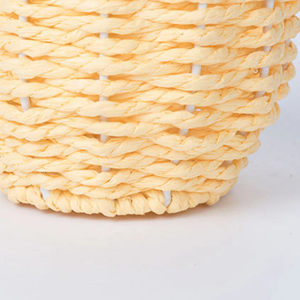 Easter Rabbit Ears Woven Basket | Mini Handmade Storage Bin Woven Decorative Basket Vue
