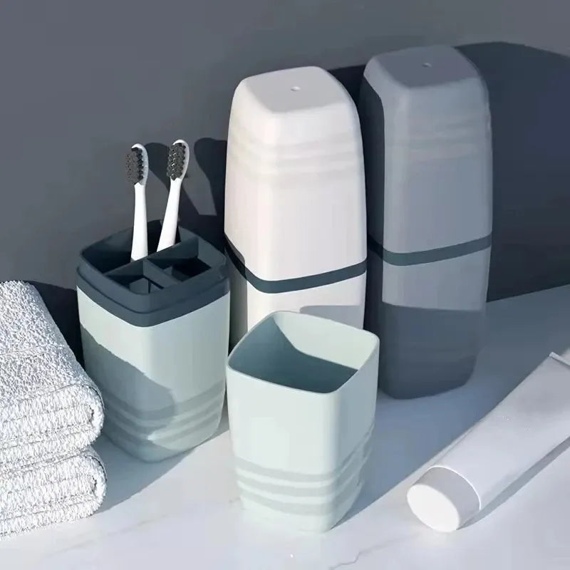 Portable Wash Cup Toothbrush Cup Mouthwash Cup Toothbrush Household Set Tooth Cylinder Toothbrush Toothpaste Storage Box Vue