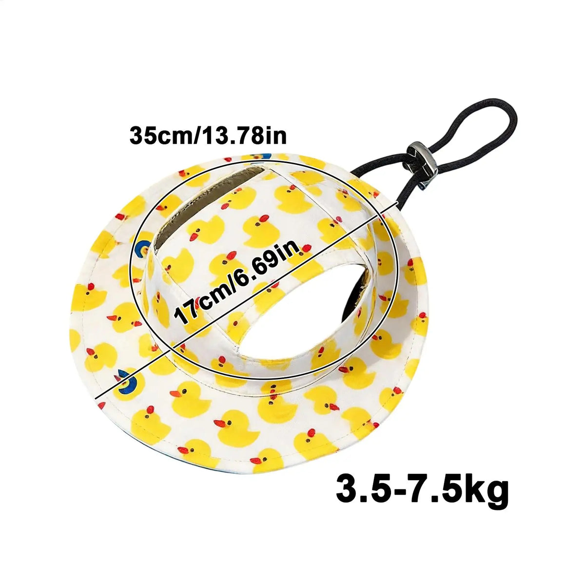 Dog Sun Hat Adjustable Duck Ear Holes Cat Bucket Visor for Small Medium Large Puppy Kitten Beach Summer Outdoor Walking Hiking Vue
