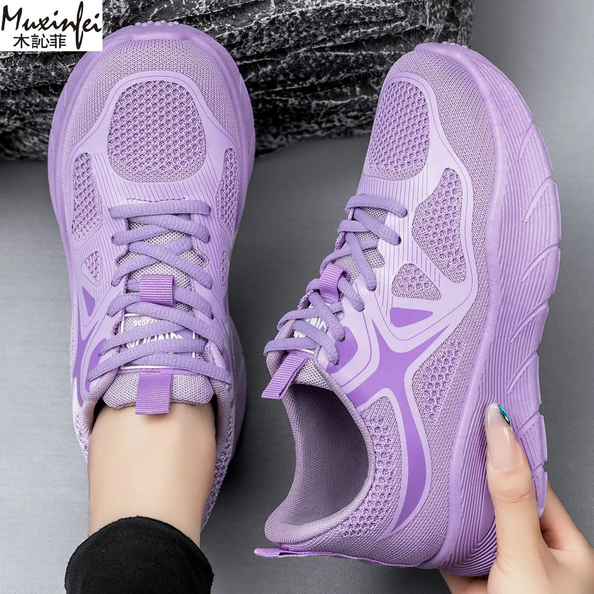 Women's Lightweight Breathable Mesh Sneakers | Casual Lace-Up Women's Mesh Sneakers Vue