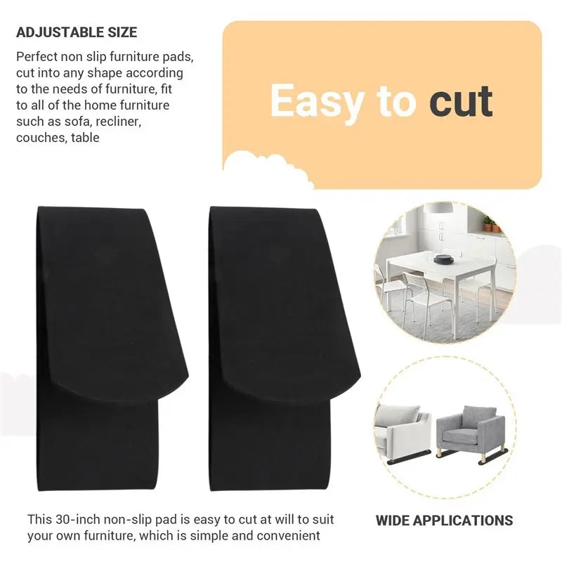 ABKW-4Pack Anti-Slip Furniture Rail Pads For Recliner For Recliners,Sofa,Couches,Chairs.Etc Perfect Non Skid Furniture Pad Vue
