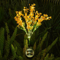 1PC Solar Powered Rapeseed Flower Garden Stake Lights Waterproof LED Pathway Lights for Outdoor Patio Yard Landscape Decor Vue Warm White 1PC 7Head