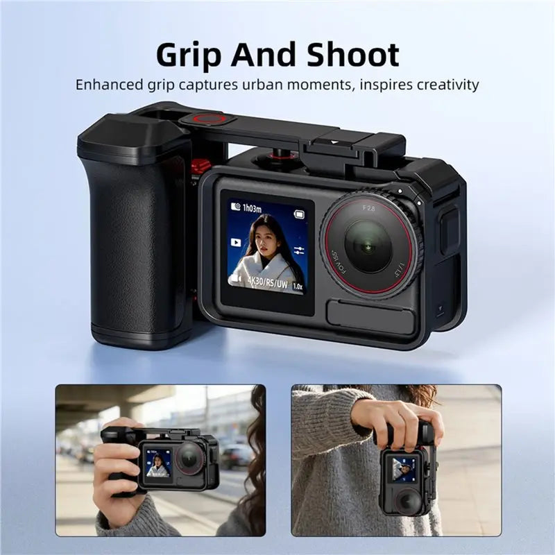 Hot-For DJI Action 5 Pro Handle Grip Vlgo Video Handle Camera Accessories Vue