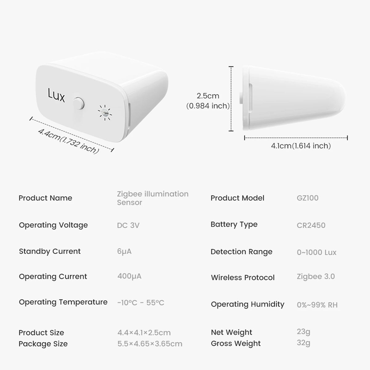 APWIKOGER IP67 Outdoor Light Sensor – Smart Lux Detector Smart Light Sensor Vue