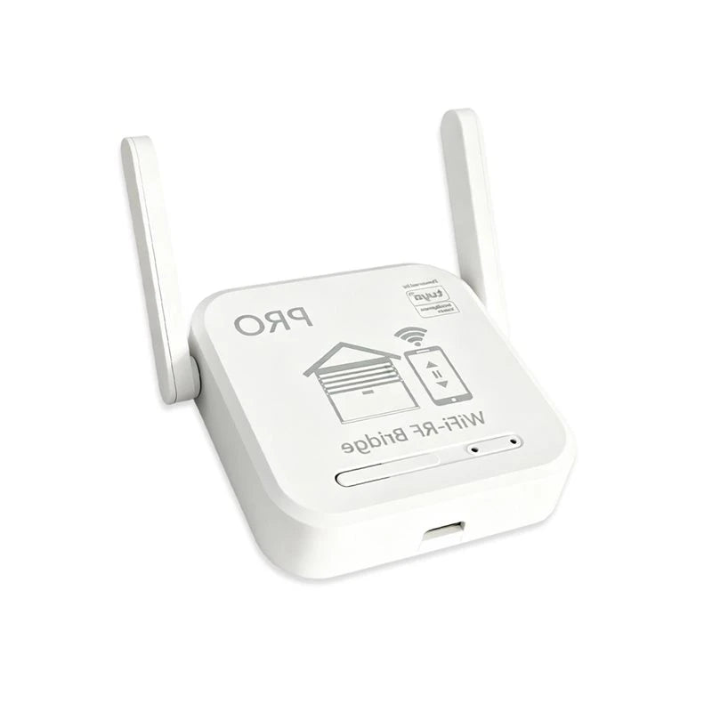 Hot-Smart App Compatible Tuya Wifi-RF Bridge 310-580Mhz Smart Door Controller For Remote Control And Voice Control Via Vue White No plug
