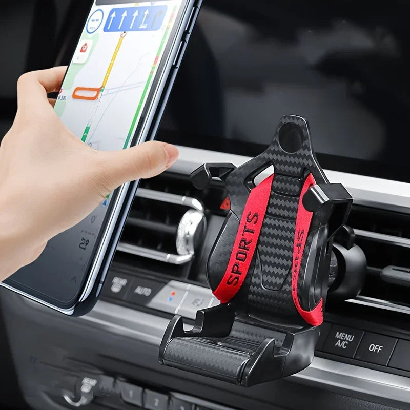 Racing Seat Design Car Phone Holder Mount Stand Suction Cup Smartphone Mobile Cell Support in Car Bracket for IphoneSamsung Mi Vue