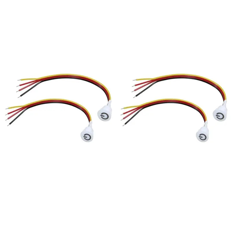 ABKW-4Pcs Touch Dimmer Switch DC3.7V 5V 12V Stepless Dimmer Switch Sensor For LED Light, RV, Cabinet, Wardrobe And Strip Vue White