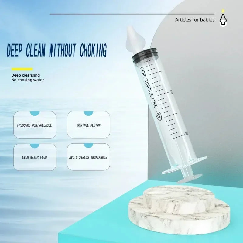 vvocci 2PcsBaby Nose Clean box 20ML Needle Tube Infant Baby Care Nasal Aspirator Cleaner Rhinitis Nasal Washer Baby Nose Cleaner Vue