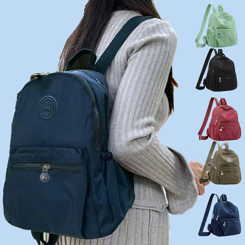 Daily Wear Simple Solid Tone Womens Backpack Fashion Lightweight