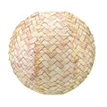 Imitation Bamboo Woven Round Paper Lanterns Foldable Rustic Hanging Lanterns Handmade Hanging Lamp Ball Garden Party Vue Round other
