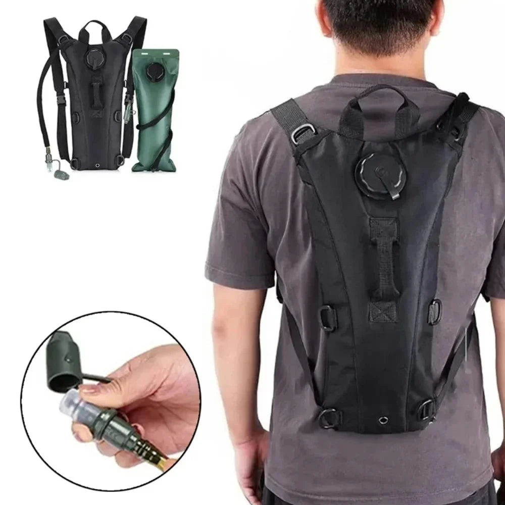 Waterproof Tactical Hydration Backpack with 3L Bladder Outdoor Sport Water Bag Backpacks For Running Cycling Tourism and Camping Vue