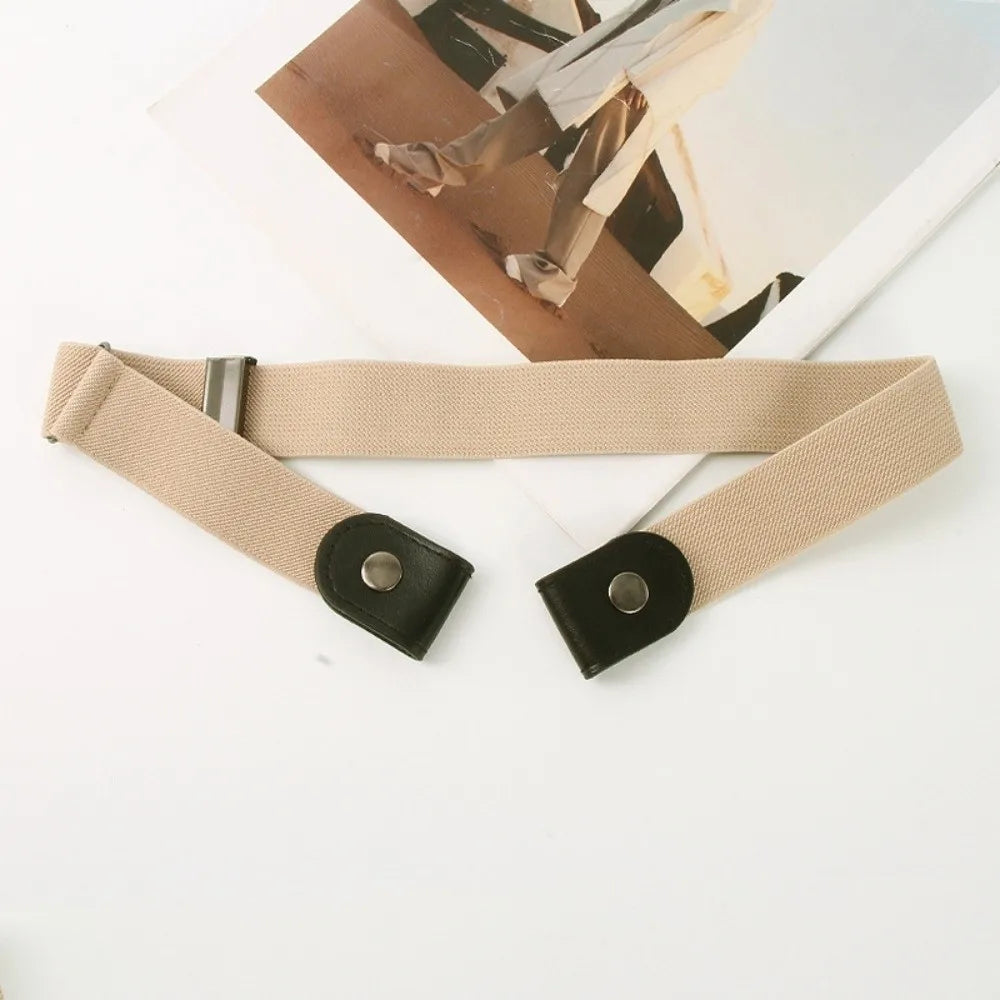 Easy Wear Invisible Belt Stretch Elastic Canvas Buckle-free Belts Vue 6