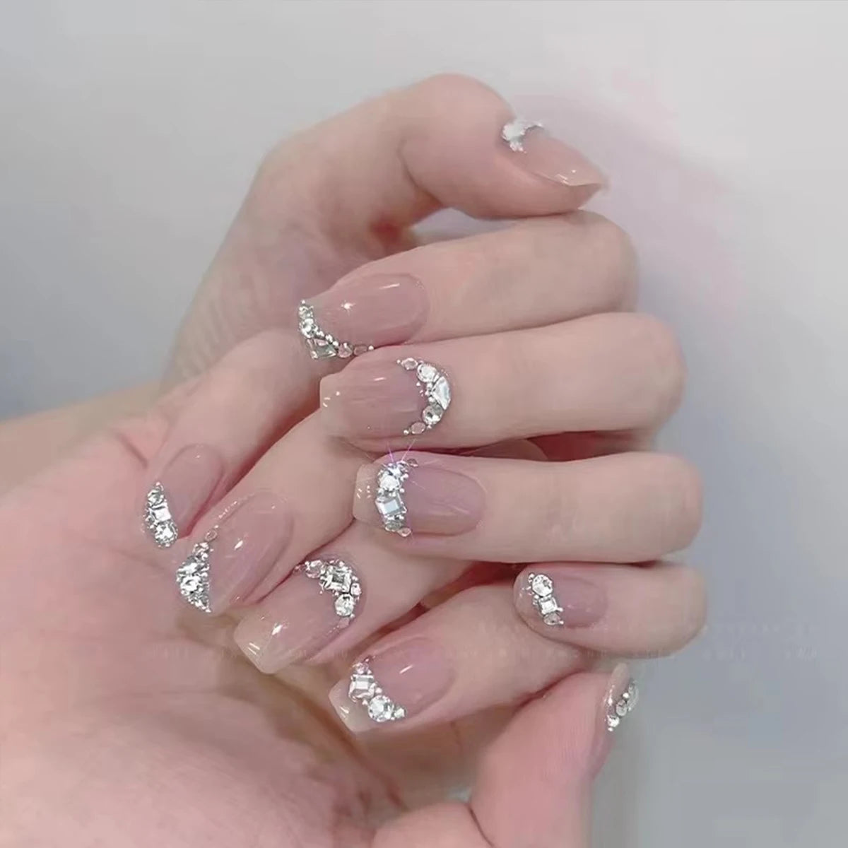 1/4pcs Nail Accessories Set Multi Shape Crystal Pink Water Diamond Round Bead Diamond Jewelry Nail Art Creation Decoration Vue