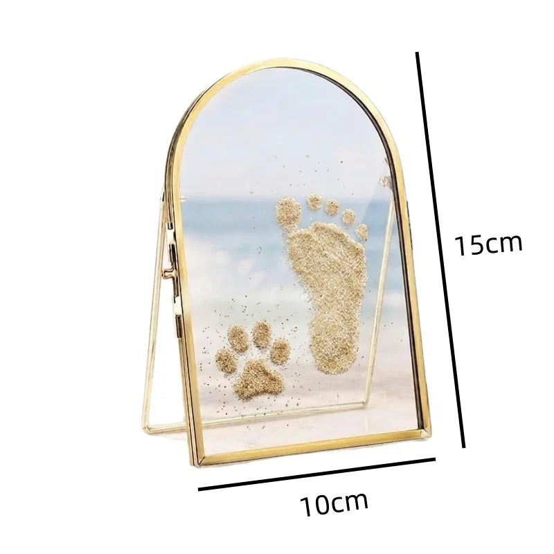 Arched Gold Glass Keepsake Frame – Baby & Pet Print Souvenir Keepsake Photo Frame Vue A 10x15cm