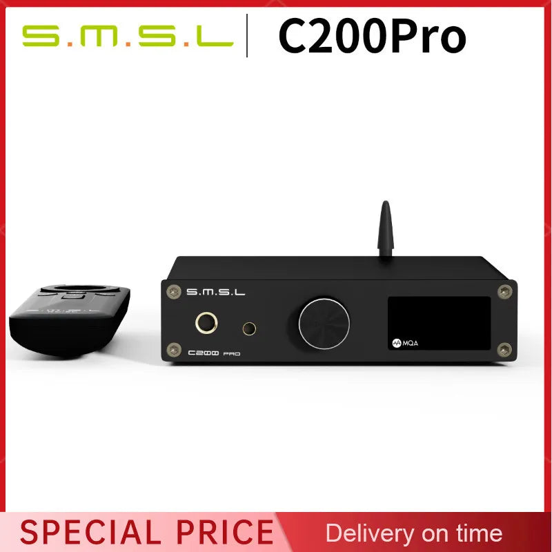 SMSL C200 Pro DAC Desktop Headphone Amplifier | MQA-CD DAC Headphone Amplifier Vue
