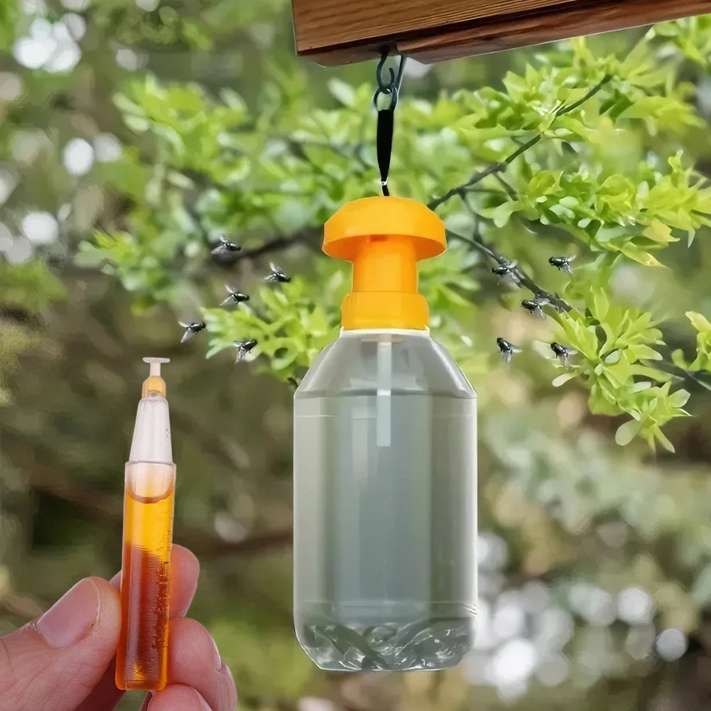 20Pcs Fruit Fly Traps with Fly Attractant Liquid Plastic Fruit Fly Killer Reusable for Courtyard Terrace Patio Control Vue China Mainland