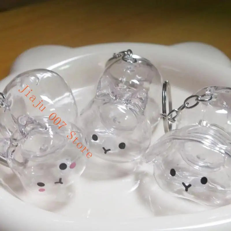 Rabbit Pet Fur Keepsake Storage Case Keychain | Bunny Charm Keepsake Keychain Vue