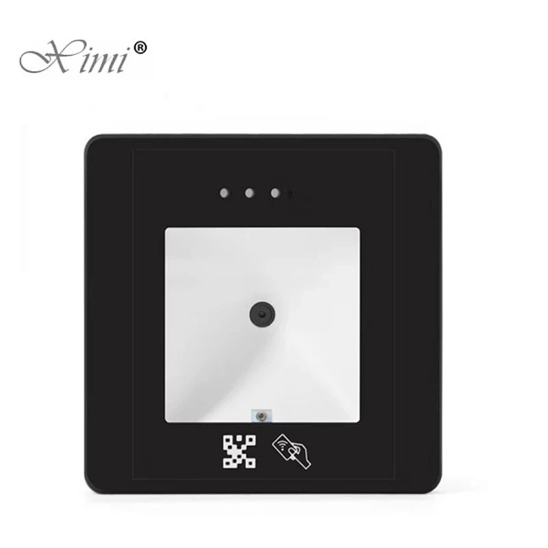 QR Code Rfid Card Reader USB TCP/IP RS485 125khz Wiegand Sensor Proximity Tempered Glass Automatic Sensing for Access Control Vue