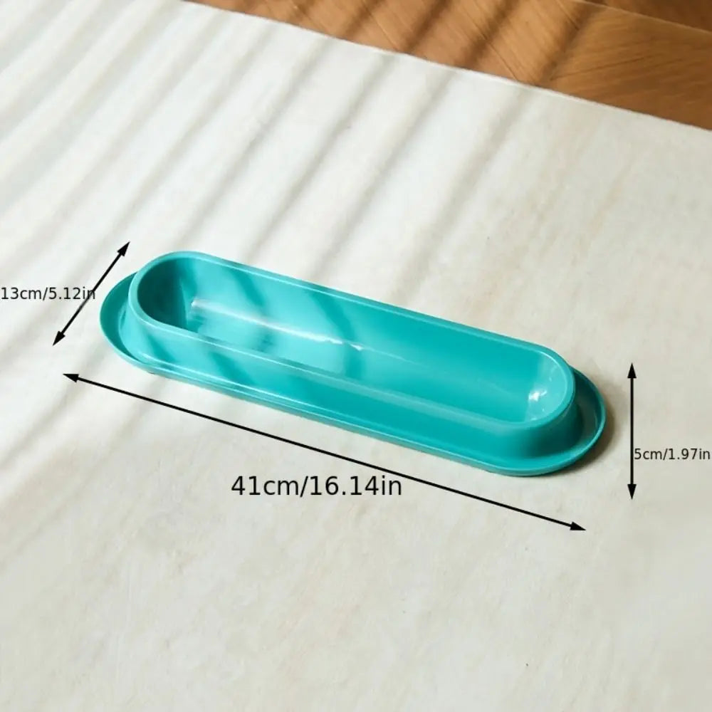 Pet Supplies Extra Long Pet Feeding Bowl Tilted Neck Protection Anti Slip Pet Bowl Large Capacity Cat Water Feeder Indoor Use Vue