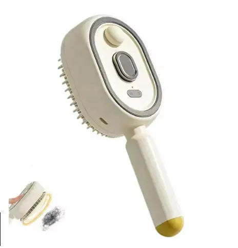 Electric Hair Care Spray Massage Comb Anti-static Self-cleaning Spray Airbag Combs Hair Oil Applicator Vue Beige