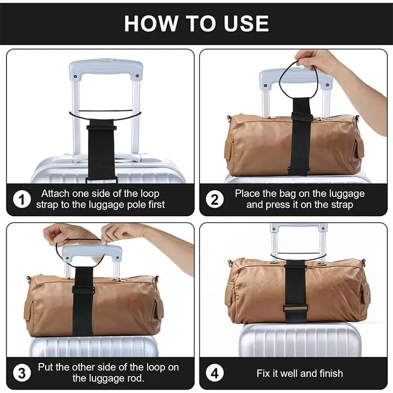 Adjustable Luggage Securing Belts 2PCS Elastic Strong Hold Travel Straps for Suitcase Luggage Outdoor Use Vue