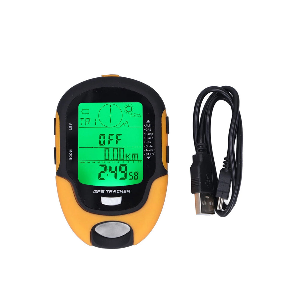 GPS Multifunctional Meter Electronic Altimeter Barometer Thermometer Hygrometer Digital Waterproof Barometer Thermometer Vue YELLOW