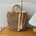 Ladies Fashion Summer Straw Crossbody Bag Women Beach Shopping Woven