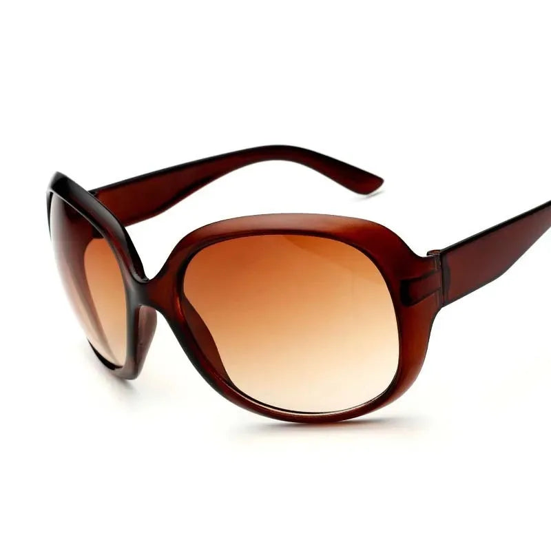 Oversized UV400 Sunglasses – Vintage Oval Shades Women & Men Oversized Sunglasses Vue brown