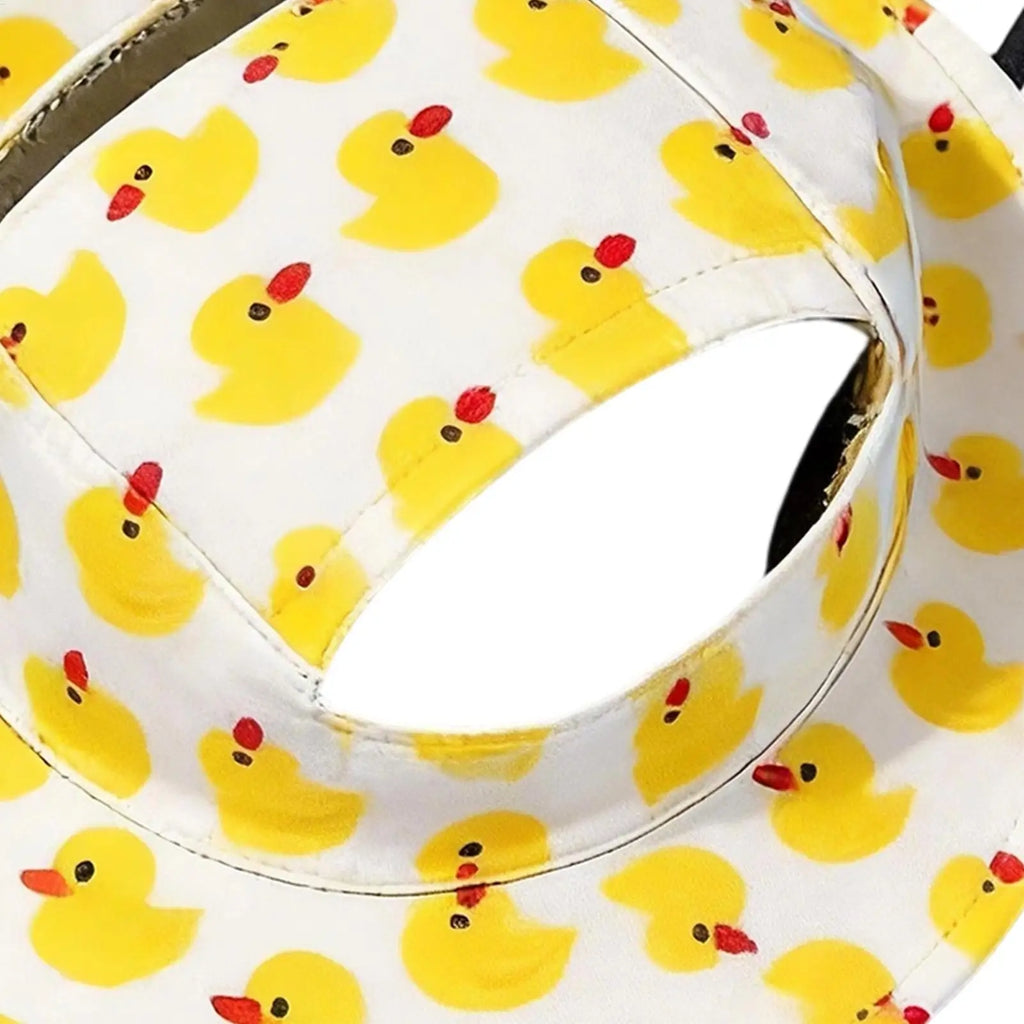 Dog Sun Hat Adjustable Duck Ear Holes Cat Bucket Visor for Small Medium Large Puppy Kitten Beach Summer Outdoor Walking Hiking Vue