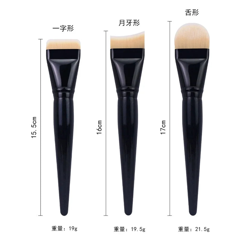 Large Flat Foundation Brush Soft Synthetic Fiber Liquid Makeup Brushes Full Face Makeup Blending Brush For Liquid Cream Mask Vue