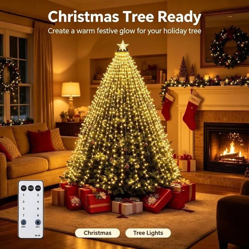 Waterproof USB LED String Lights, 8 Lighting Modes for Christmas Tree Wedding Garden Holiday Decor Vue