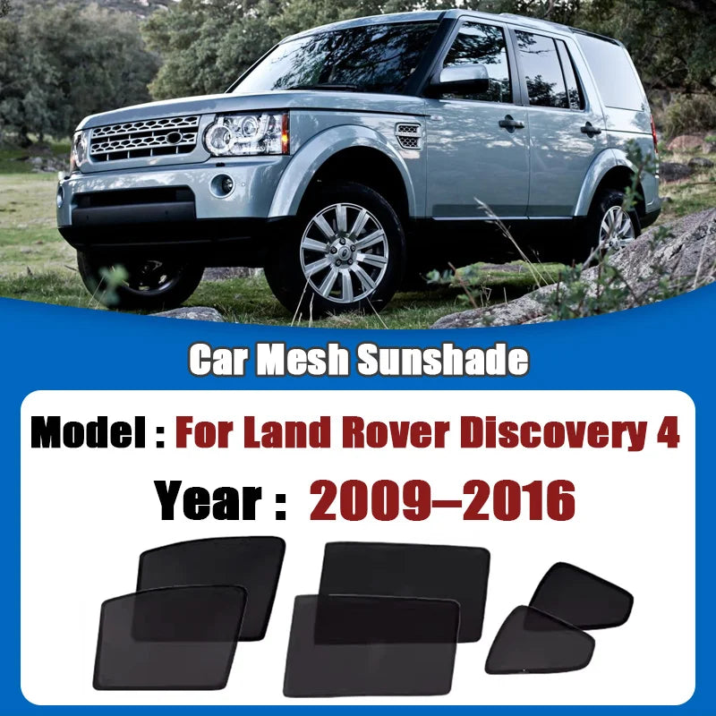Sunshades For Land Rover Discovery 4 LR4 L319 2009–2016 Car Mesh Sun Visors Window Magnetic Privacy Curtains Auto Accessories Vue