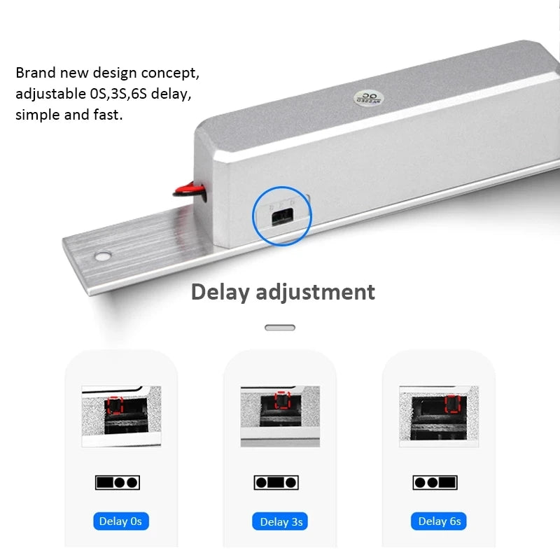 2 wires DC12V Electric Lock Magnetic Output with Timer Mortise Door Lock Fail Safe fail Secure Bolt Mortise Door Lock Vue