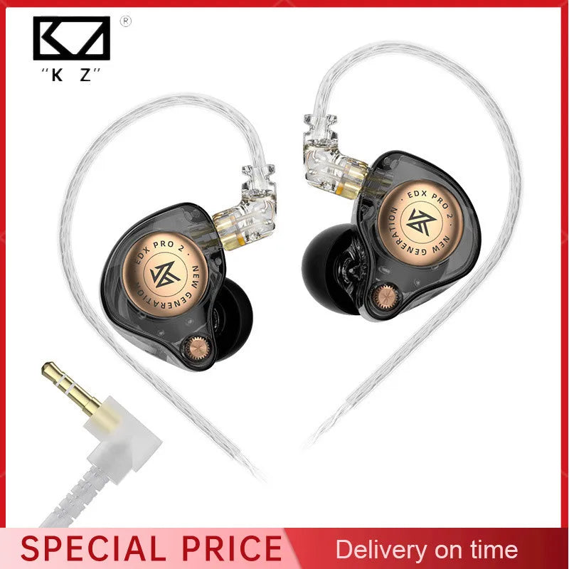 KZ EDX Pro 2 Wired In-Ear Hi-Fi Earbuds | Dynamic Driver Wired In-Ear Earbuds Vue