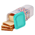 Empty Airtight Bread Box Kitchen Cabinet Plastic Food Container Toast Vue Green