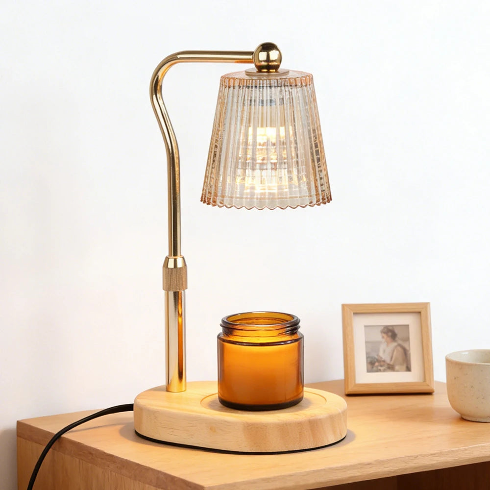 Stripe Candle Warmer Lamp Aromatherapy Candle Heating Lamp Cafe Ambient Light for Bedroom HomeDecoration Christmas Birthday Gift Vue