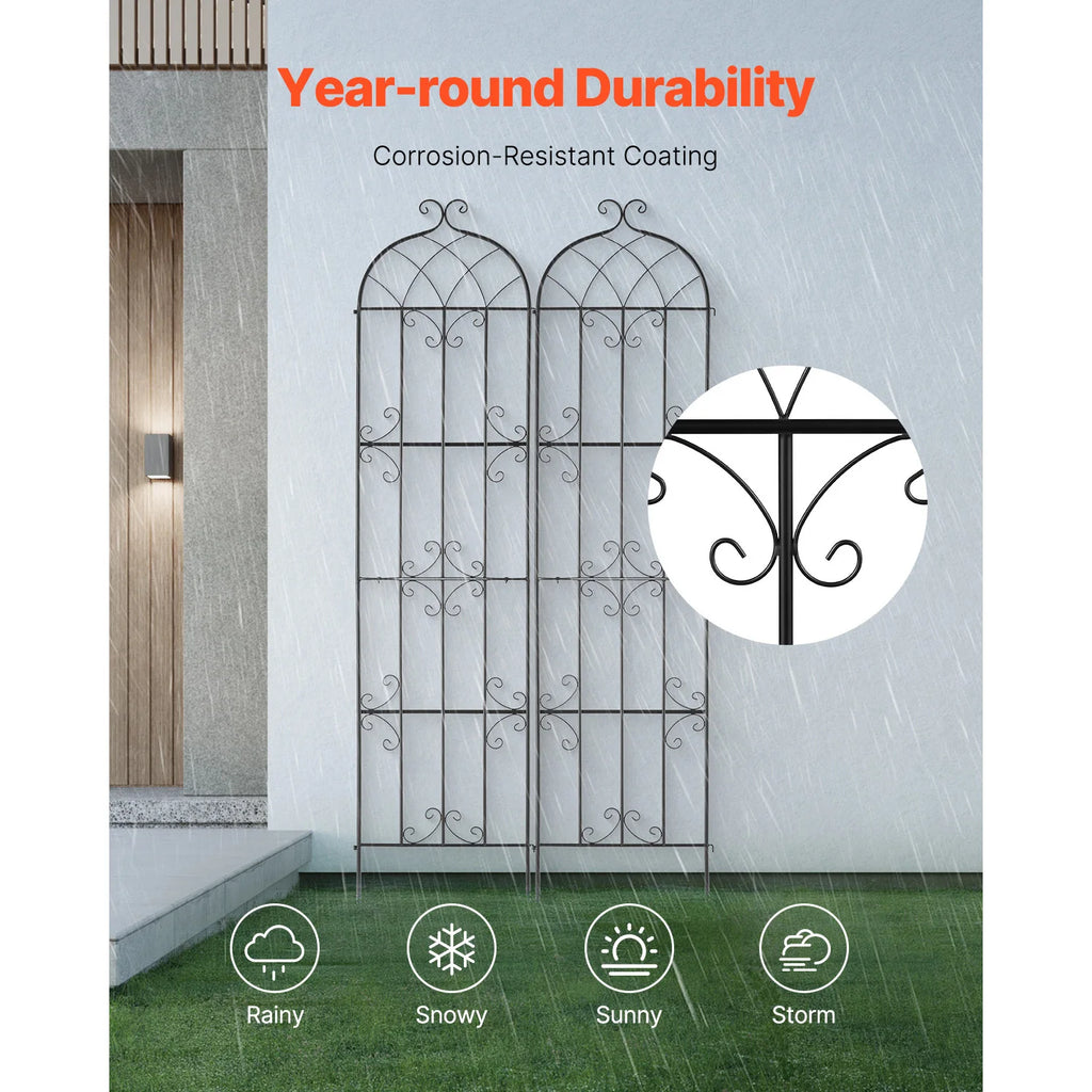 Rustproof Metal Garden Trellis for Climbing Plants 87x20in 2pk Garden Plant Trellis Vue