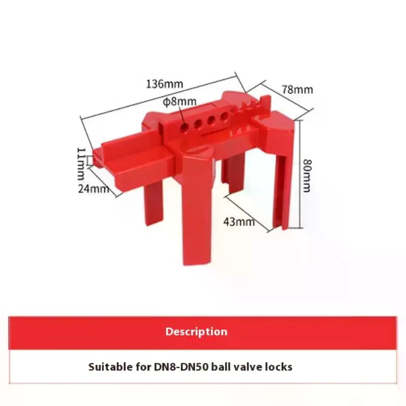 DN8-DN50 Adjustable Ball Valve Lockout Prinzing Tap Water Pipeline Valve Ball Valve Handle Open Isolation Safety Lock Devices Vue