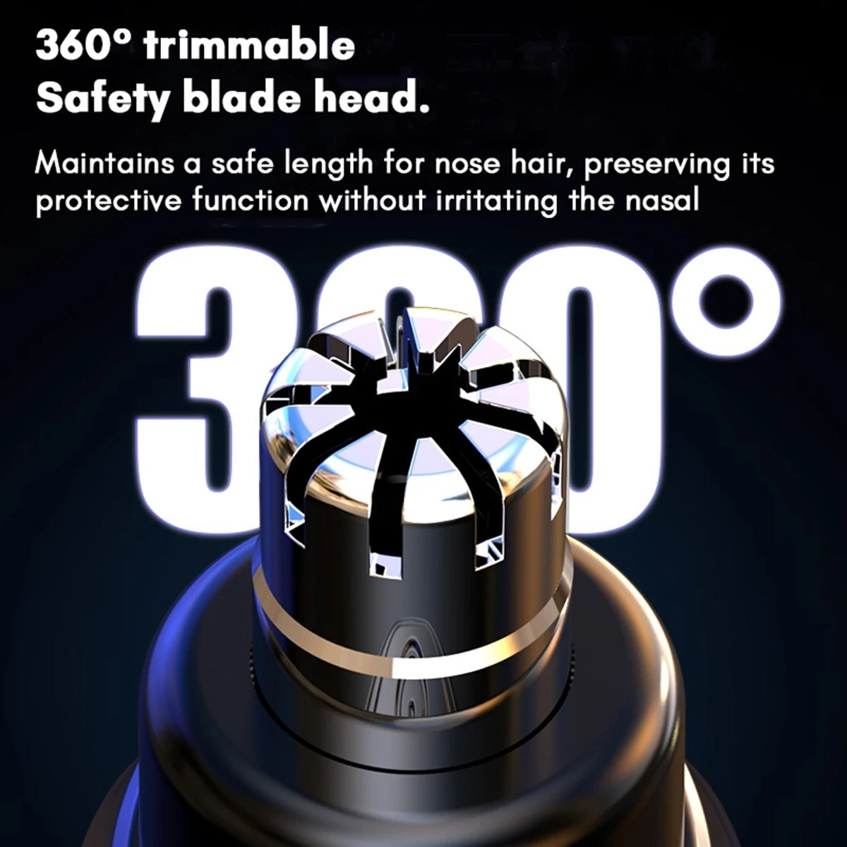Portable Electric Nose Hair Trimmer Mini Pocket Nose Ears Hair Eyebrow Trimmer Men's Rechargeable Painless Clipper Vue