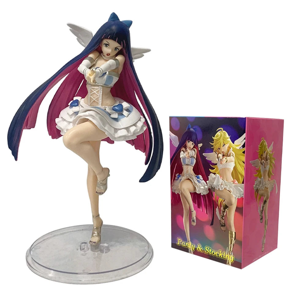 20CM Panty & Stocking With Garterbelt Anime Figure Panty Stocking PVC Anime Action Figures Model Anime Cartoon Model Toy Gift Vue