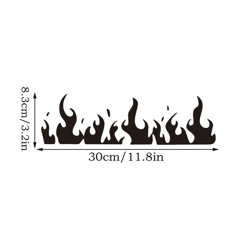 Flame Car & Motorcycle Decals – Waterproof PVC Stickers Vehicle Flame Decals Vue