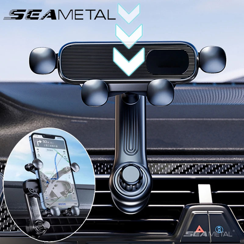 SEAMETAL Air Vent Car Phone Holder Horizontal Vertical Telescopic Air Outlet Hook Phone Mount Stable Fixed Cellphone Navigation Vue