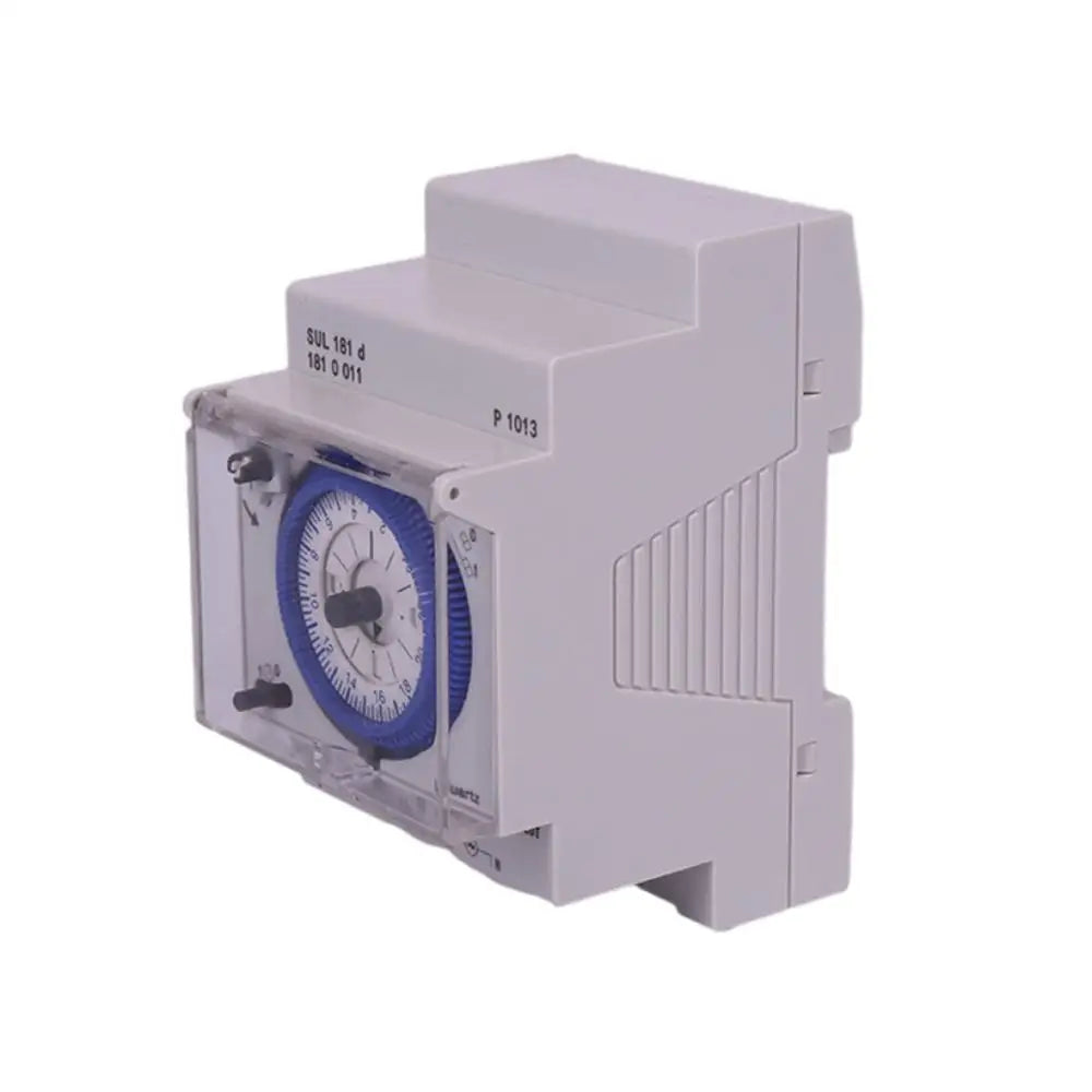 SUL181D Mechanical Timer Switch 96 Times On/Off Per Day Time Set Range 15 Mins Timer Mechanical 24H Timer Quartz Controlled Vue
