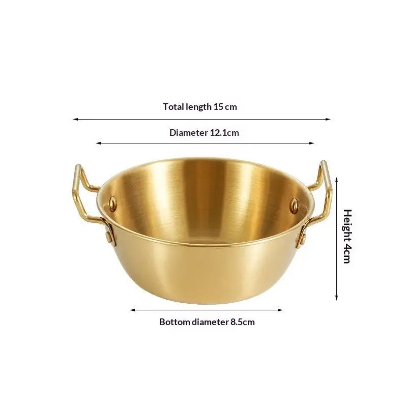 304 Stainless Steel Instant Noodle Bowl Korean Rice Wine Handle Salad Vue A6