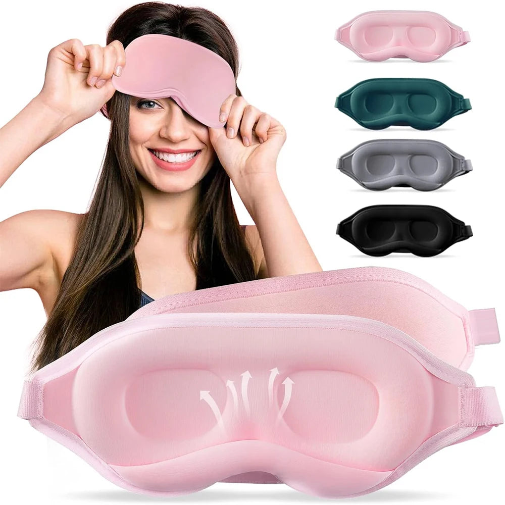 Eye Mask Sleeping 3D Contoured 100 Light Blocking Blindfold Soft Zero